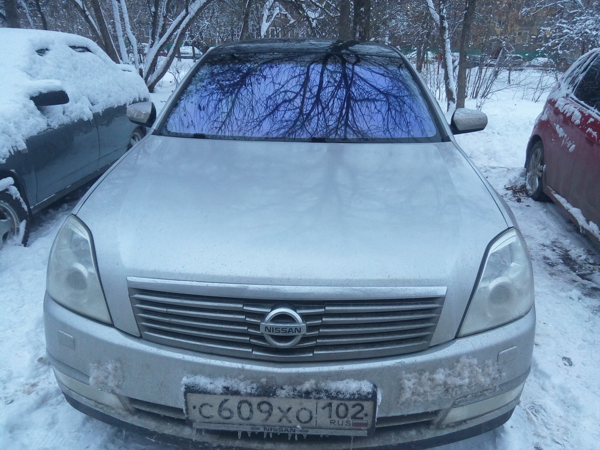 Крышу в чёрный глянцевый винил + тонировка — Nissan Teana (J31), 2,3 л ...
