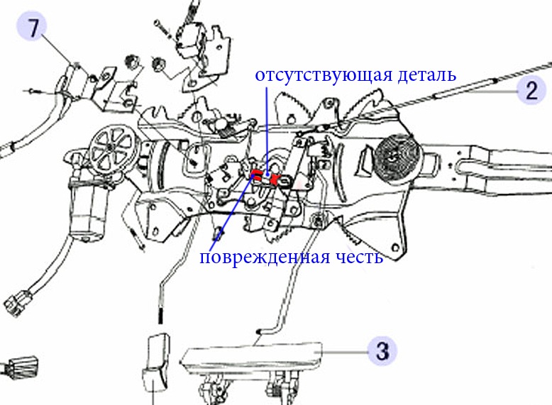 Устройство замка двери сейфа