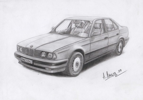 Bmw e34 рисунок