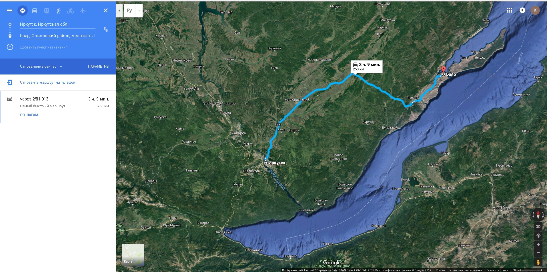 Спутниковая карта байкала подробная с населенными пунктами и дорогами