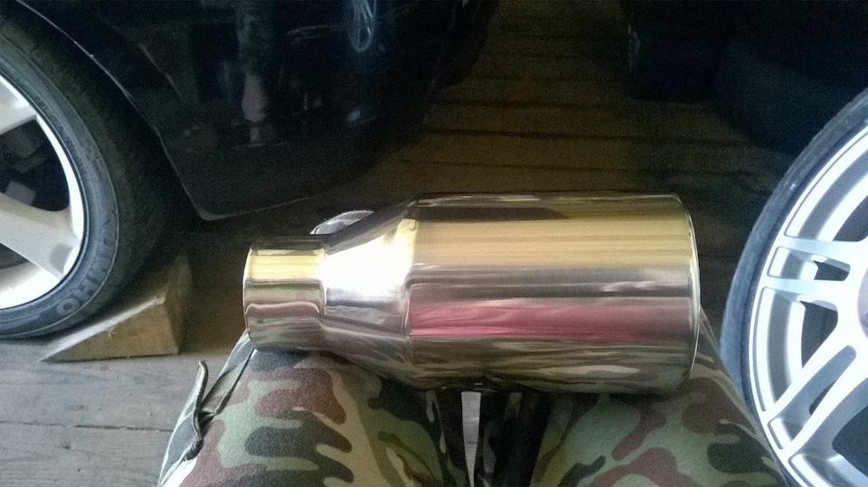 №28.насадка на выхлопную трубу. — Mazda 3 (1G) BK, 2 л, 2007 года ...