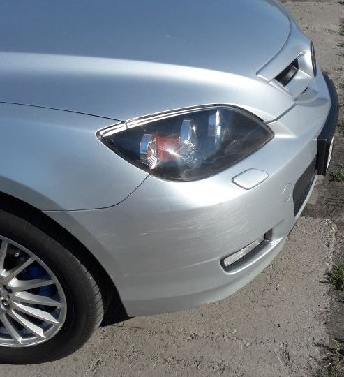 Поцарапали бампер во дворе — DRIVE2