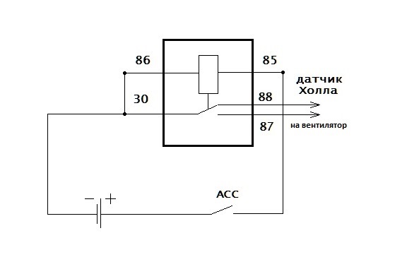 Датчик холла схема