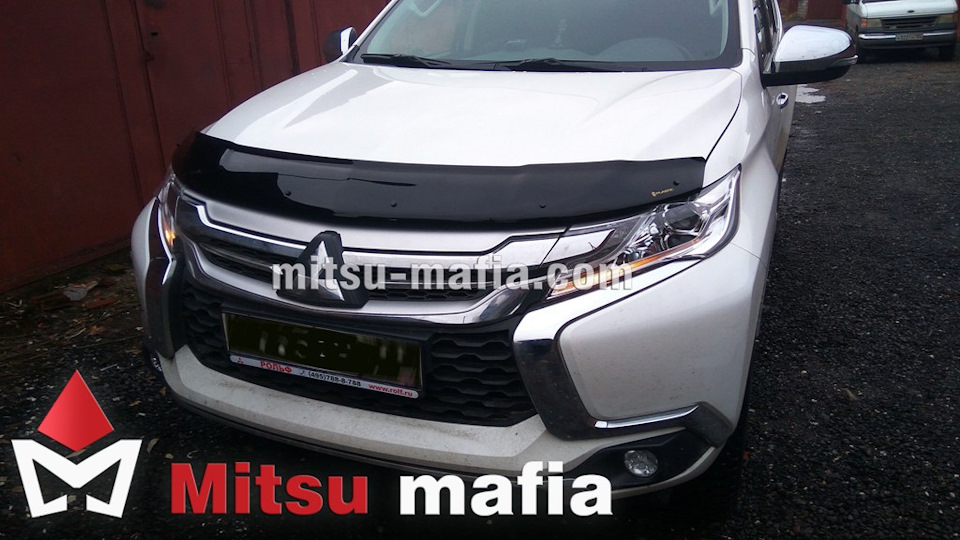 Дефлектор капота Pajero Sport 3 — Mitsu-Mafia на DRIVE2