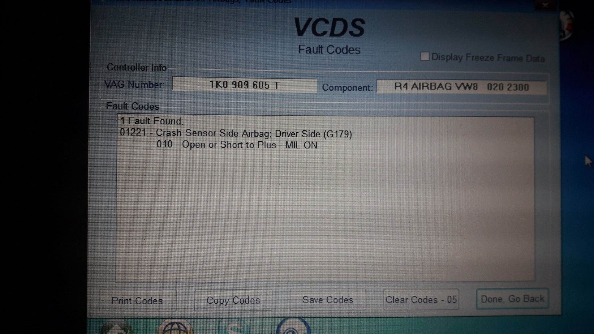 vag fault code 01502