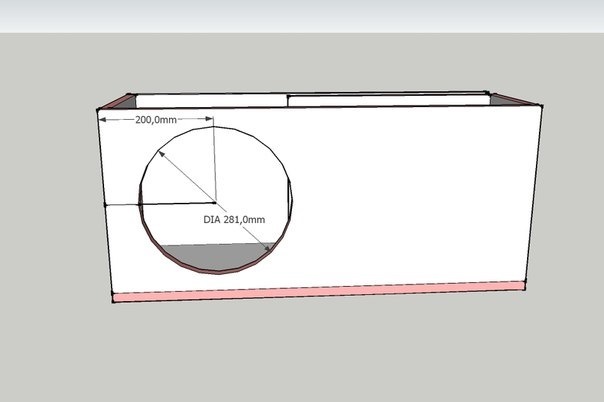 Короб для сабвуфера сони xplod 1300w чертеж