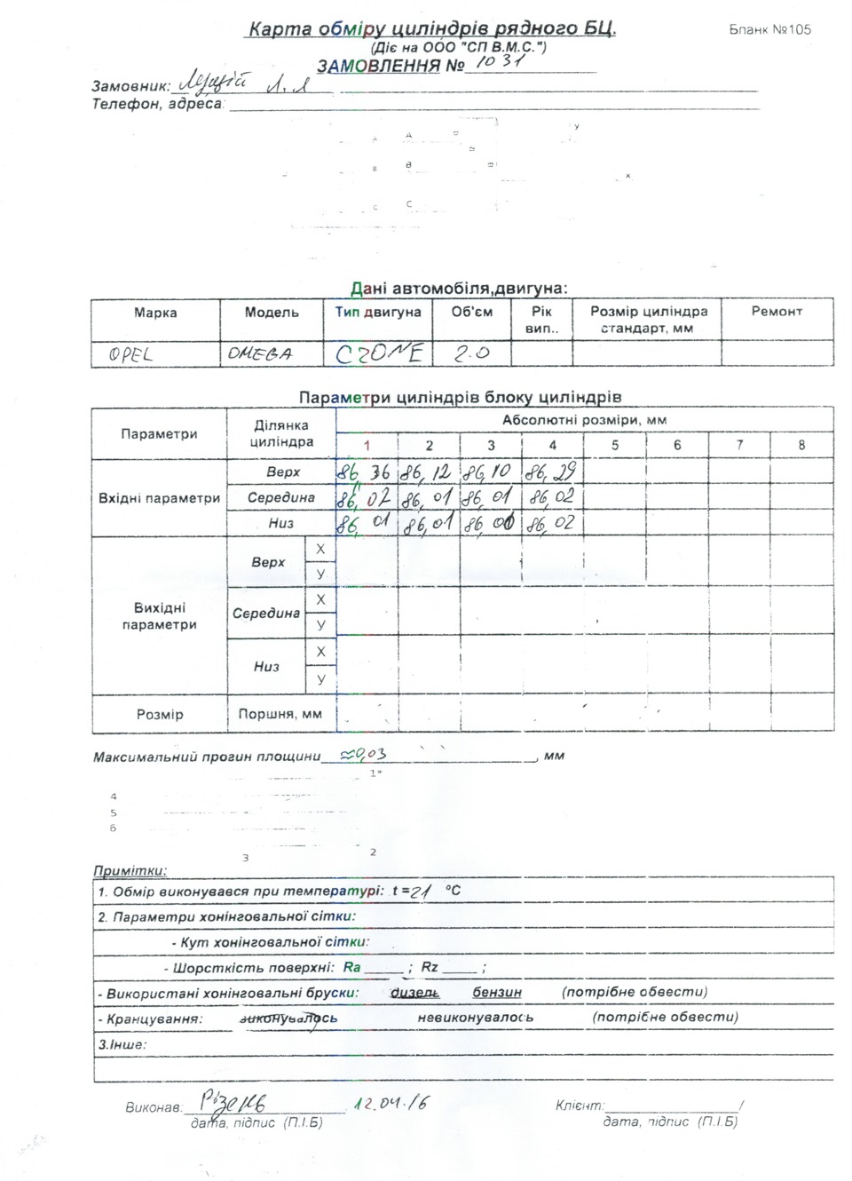 Обмер цилиндров и выбор поршней — Opel Omega A, 2 л, 1986 года | своими ...
