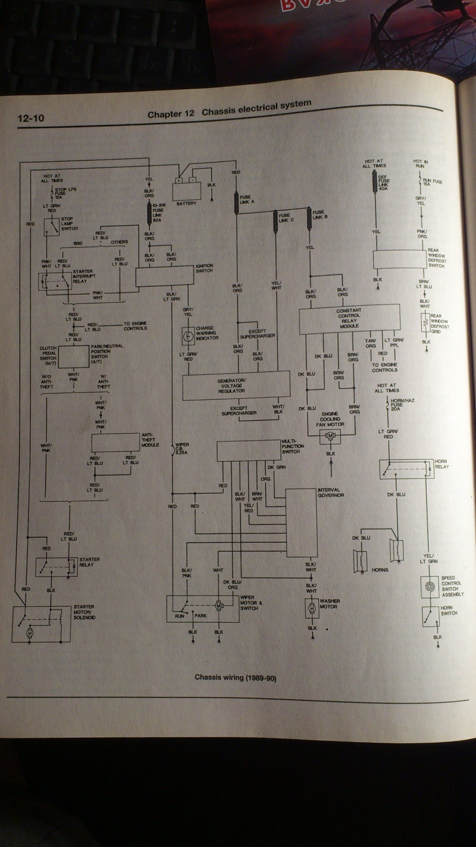 Электрические схемы. Wiring Diagrams. — Ford Thunderbird X, 3,8 л, 1989  года | другое | DRIVE2