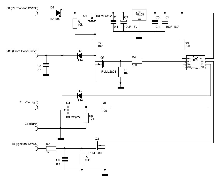 Схема включения irlml6402