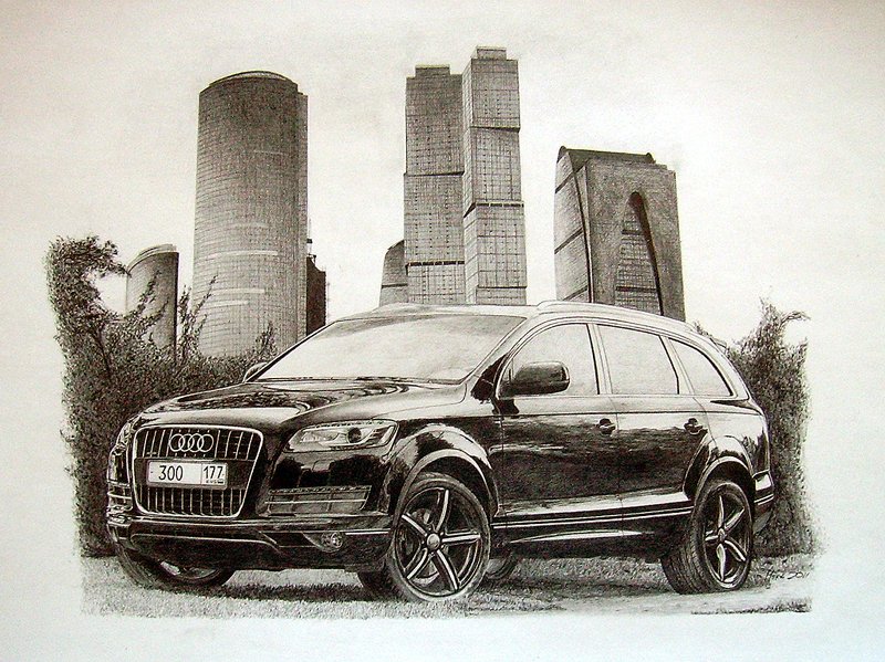 Как нарисовать audi q7