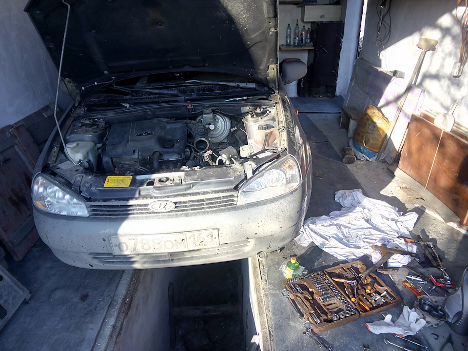 Замена подшипника первичного вала КПП. — Lada Калина хэтчбек, 1,6 л ...