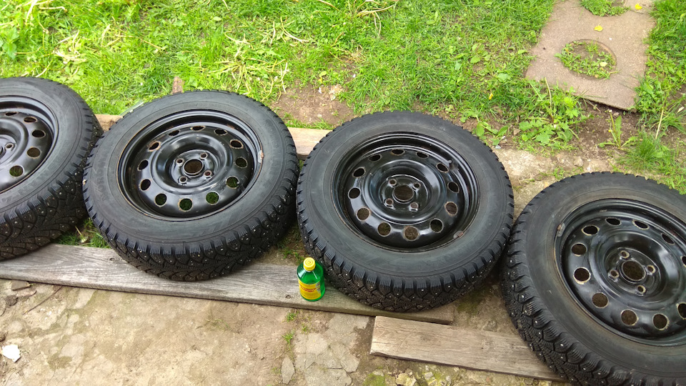 Готовим сани летом — красим стальные диски — Hyundai Solaris, 1,6 л ...