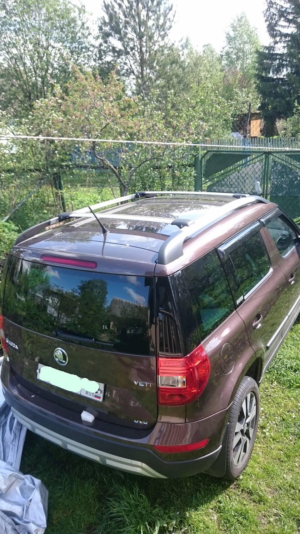 Багажник на рейлинги — Skoda Yeti, 1,8 л, 2015 года | аксессуары | DRIVE2