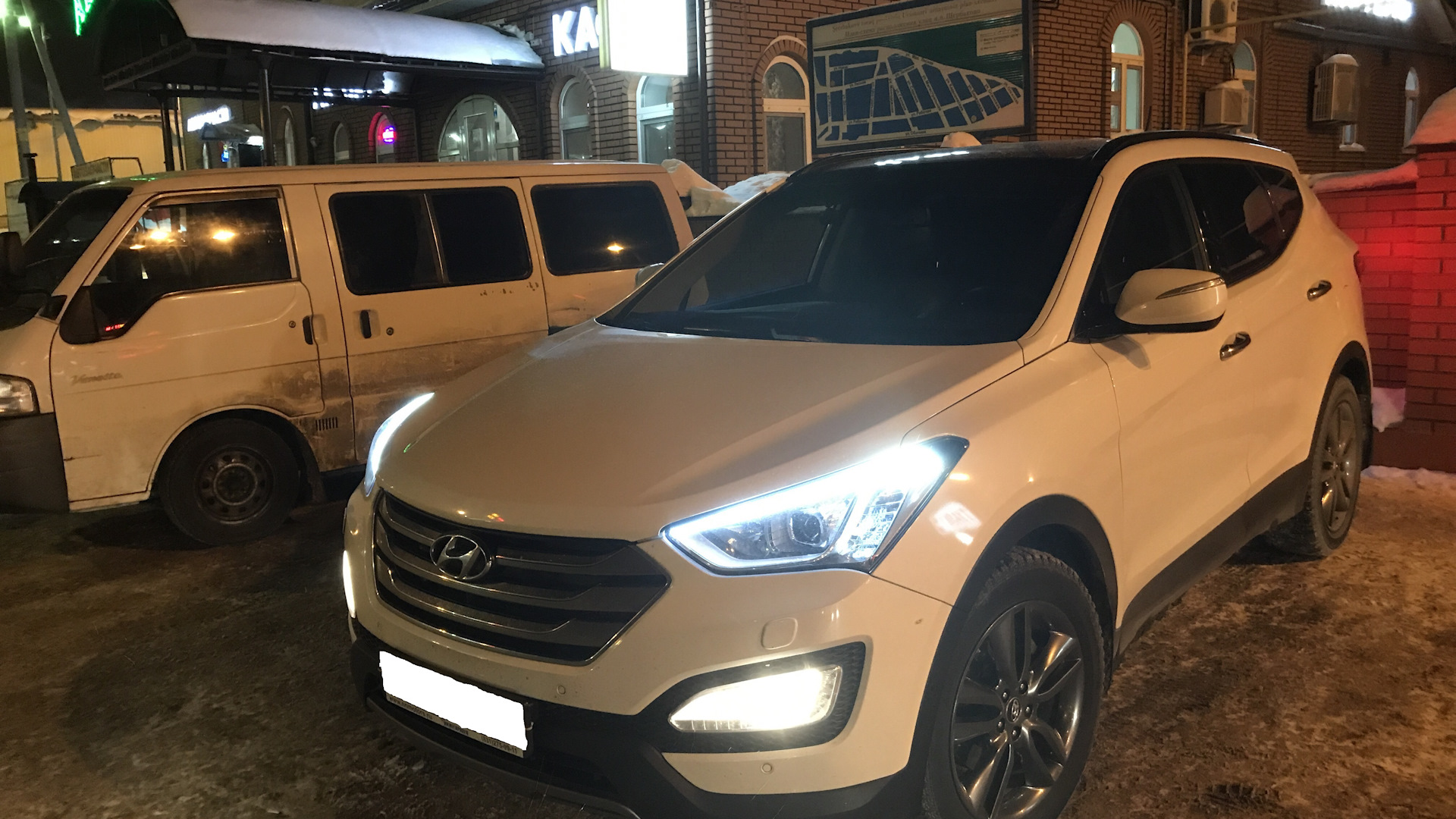 Hyundai Santa Fe (3G) 2.2 дизельный 2014 | Белый Лис на DRIVE2