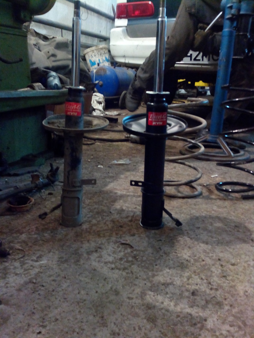 Стойки KYB и пружины OBK — Toyota Corolla (110), 1,6 л, 1996 года ...