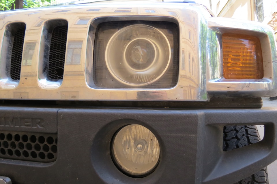 Биксеноновые линзы, ксенон в противотуманки — Hummer H3, 3,5 л, 2006 ...