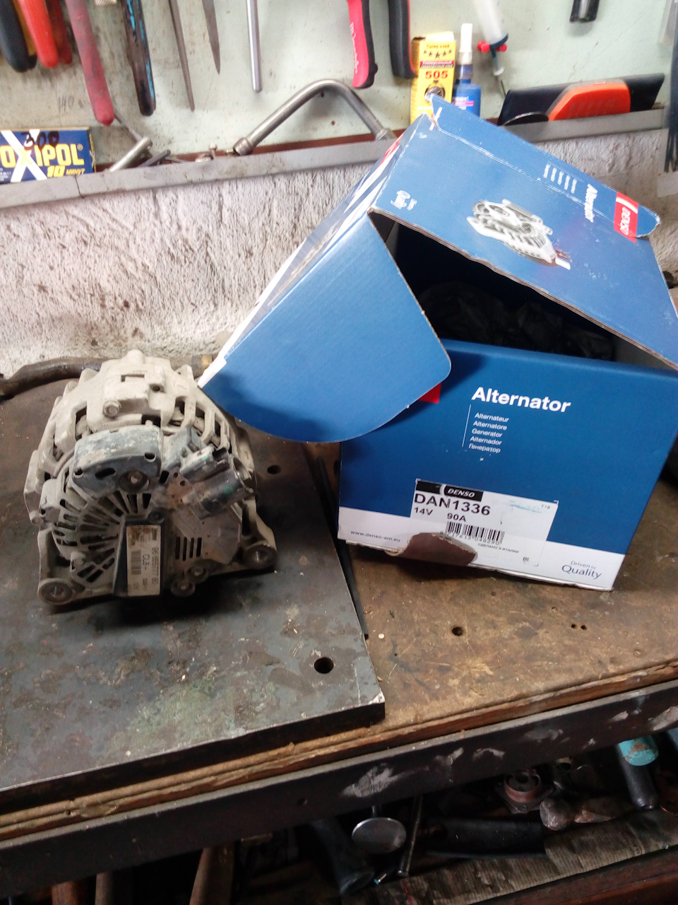 Новый генератор Denso 12V 90A — Citroen Berlingo (1G), 1,6 л, 2011 года ...