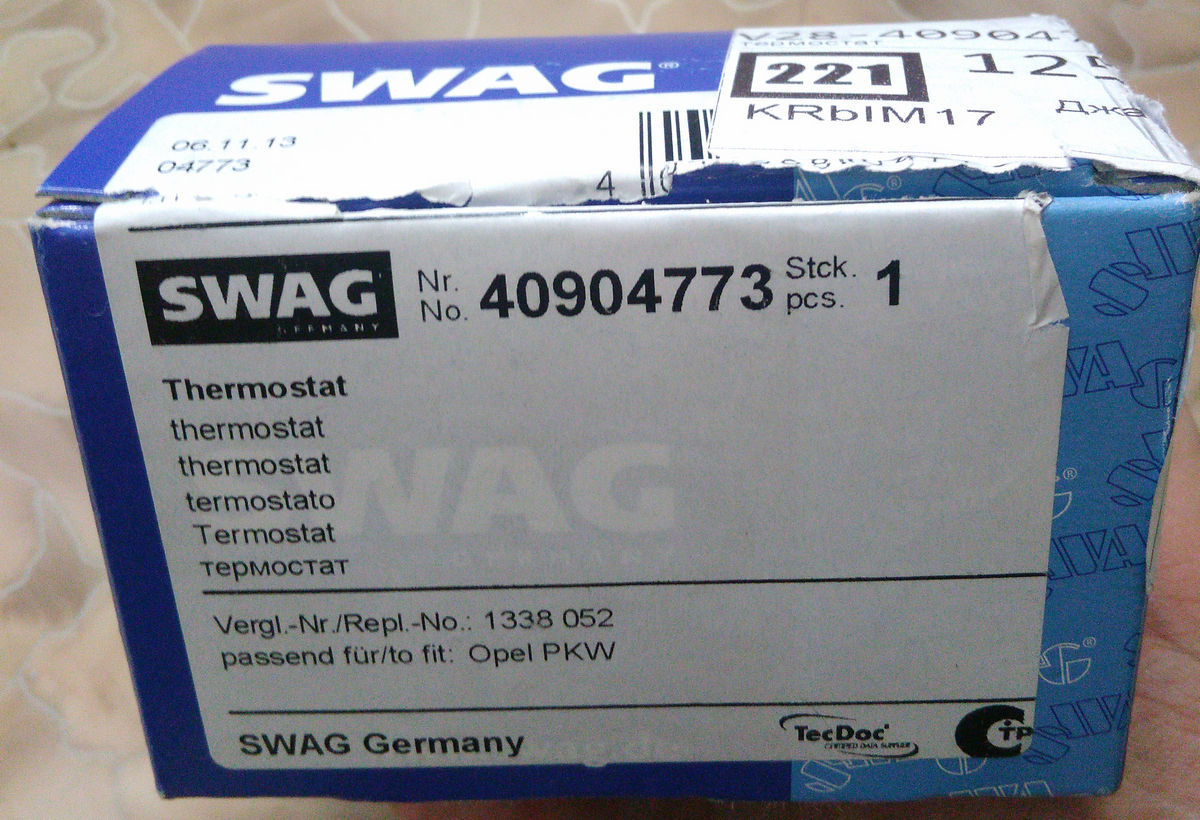 Termostat Swag 40904773 Na 92 ºs Chto Vnutri Chevrolet Lanos 1 5 L 2007 Goda Na Drive2