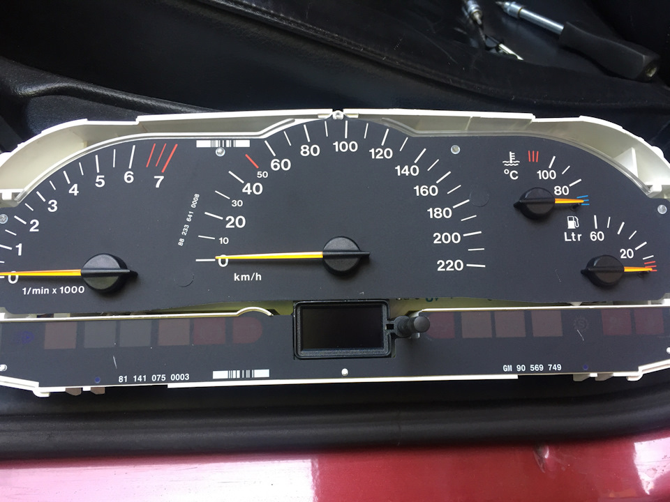 Пересвет приборки и оранжевые стрелки — Opel Vectra B, 1,6 л, 1998 года ...