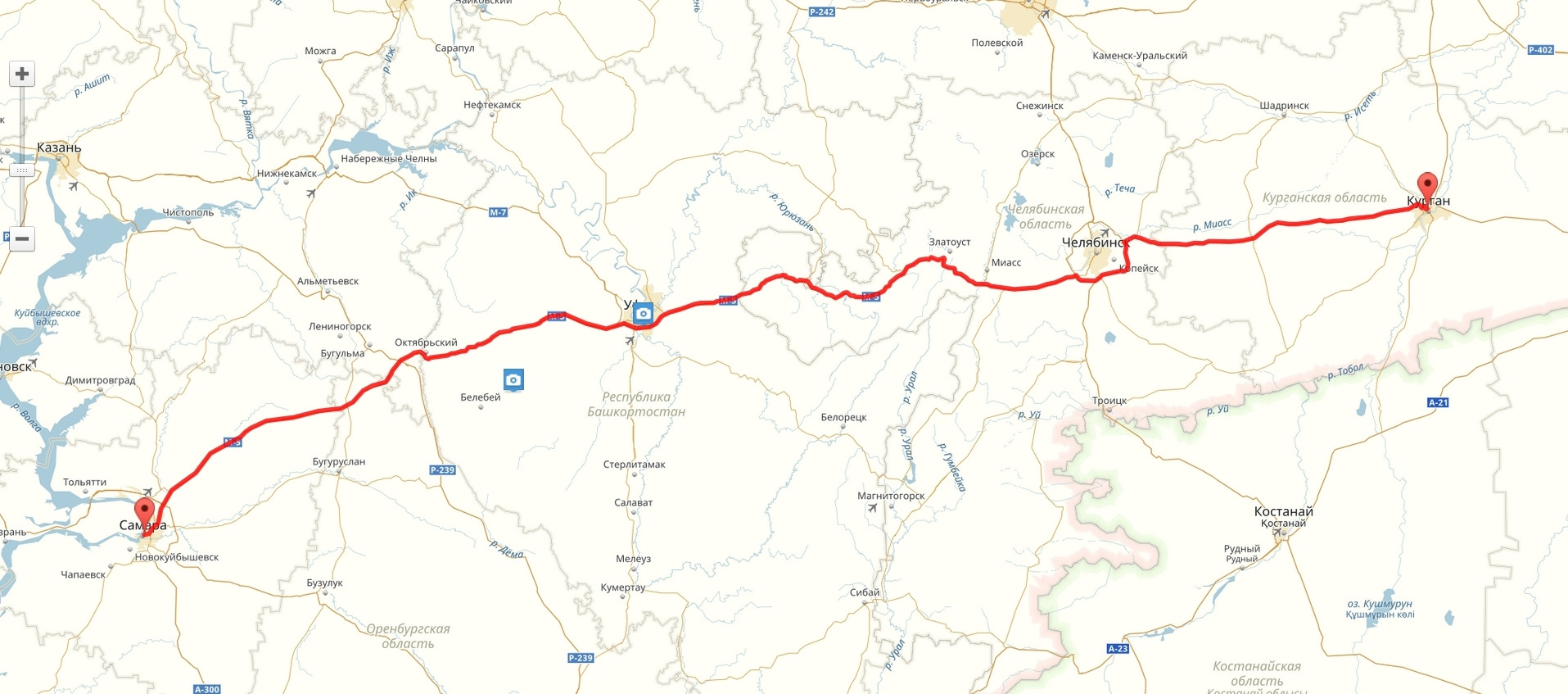 Трасса казань магнитогорск. Дорога Магнитогорск Казань. Карта дороги от Самары до Кургана. От Стерлитамака до Тольятти.