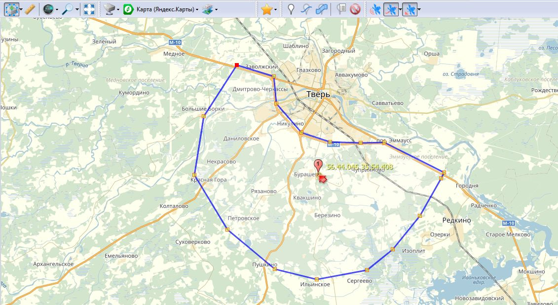 Карта редкино тверская область