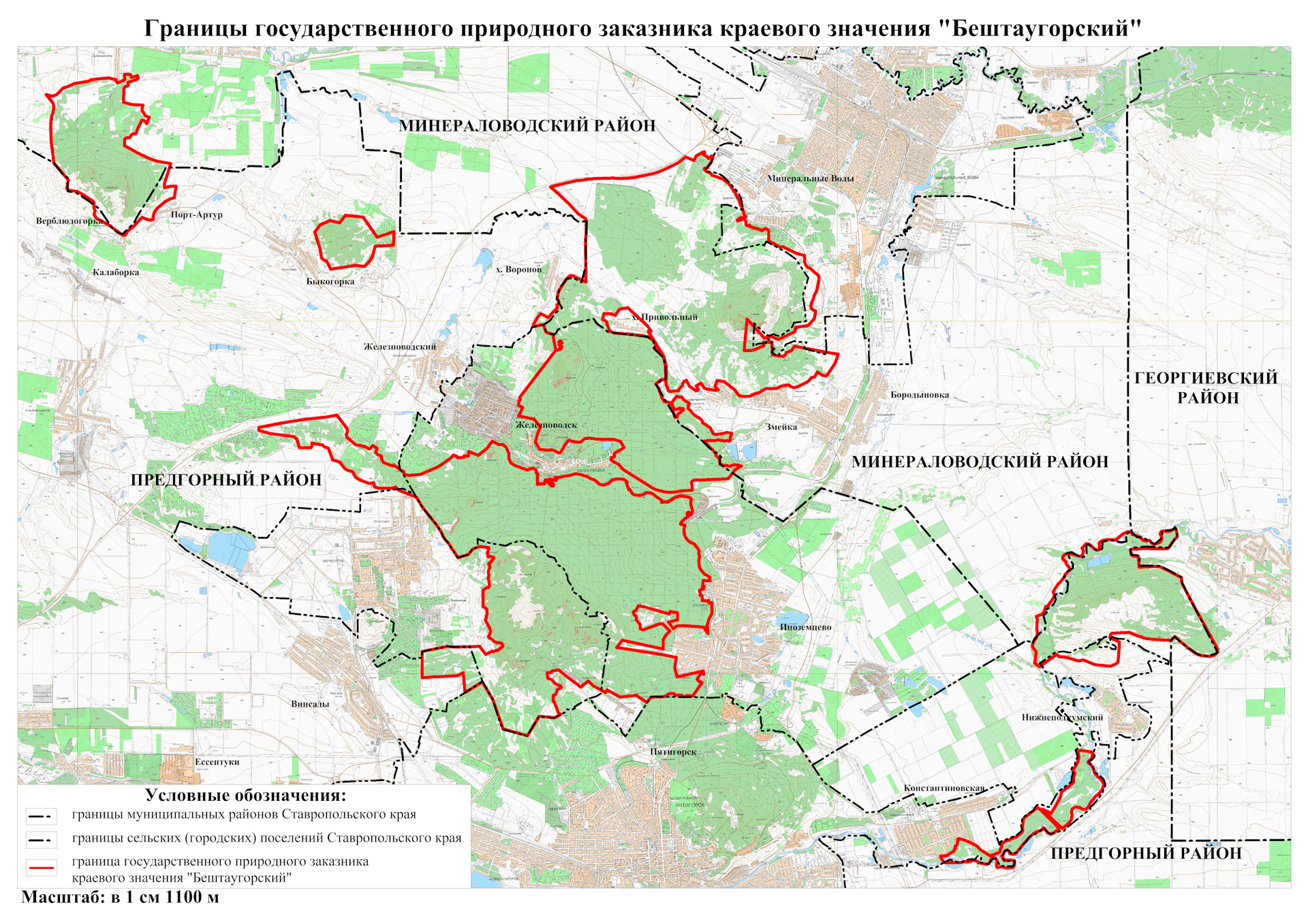 Карта левашовского заказника