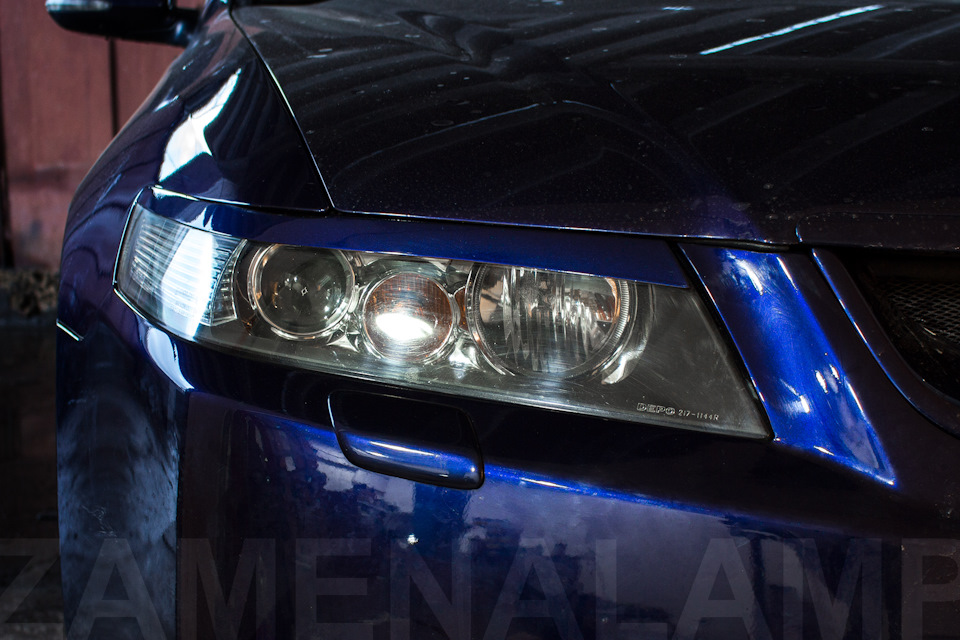 HONDA ACCORD (7th generation) замена штатных линз на биксеноновые 3.0 ...