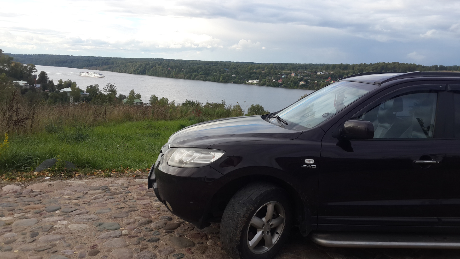 Плес, гора Левитана — Hyundai Santa Fe (2G), 2,2 л, 2006 года ...