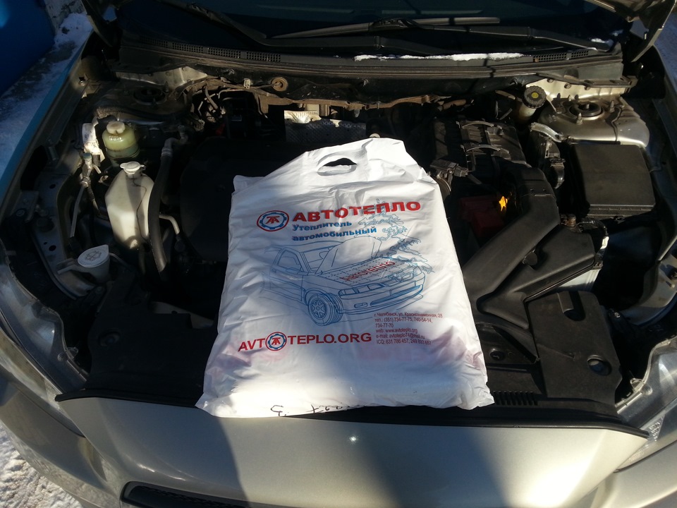 Одеяло для двигателя — Mitsubishi Lancer X, 1,8 л, 2008 года ...