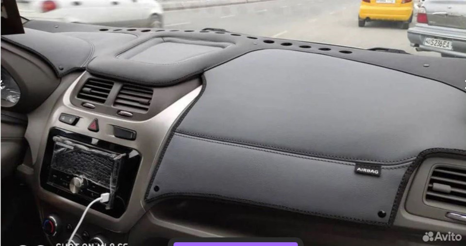 Кожаная накидка на торпеду — Chevrolet Cobalt (2G), 1,5 л, 2013 года ...