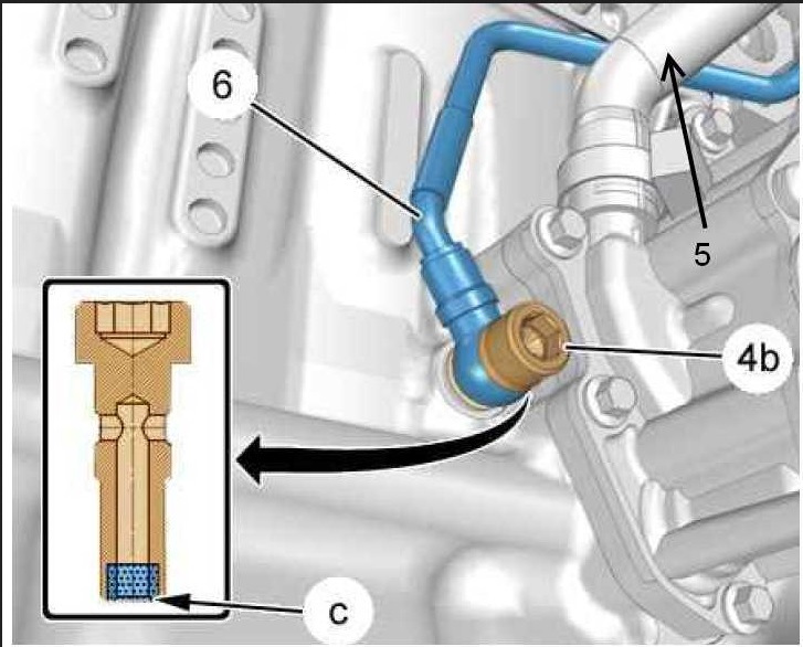 Трубка подачи масла на турбину ситроен с5