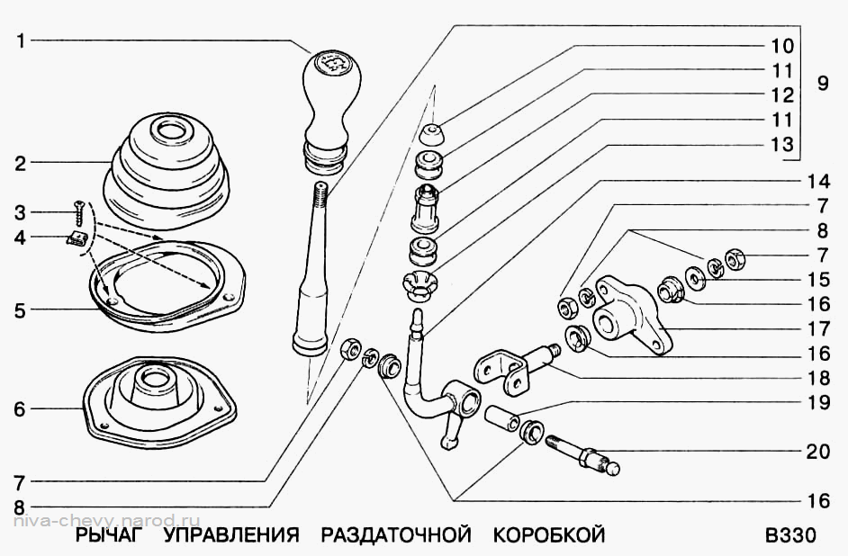 Механизм выбора передач шевроле нива схема - 91 фото