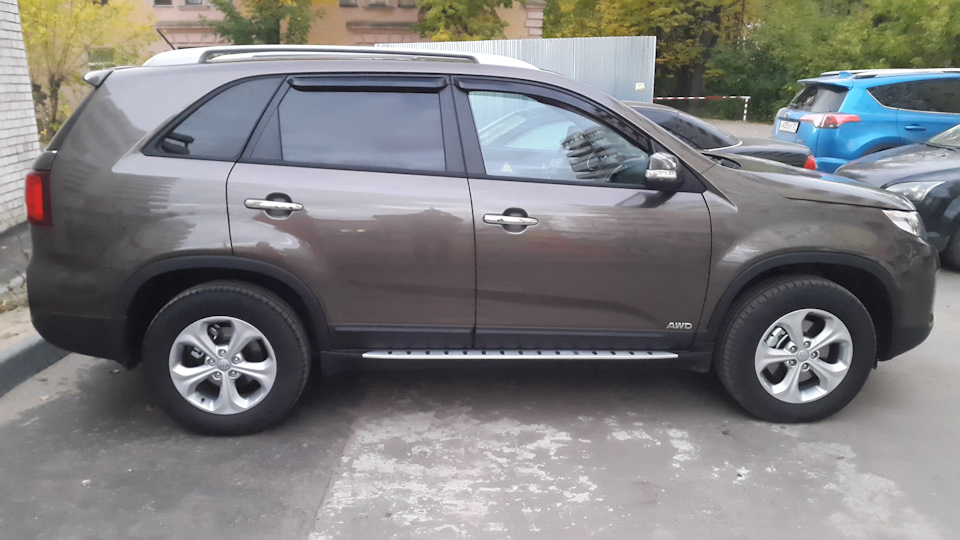 Внешний вид после установки проставок — KIA Sorento (2G), 2,4 л, 2015 ...