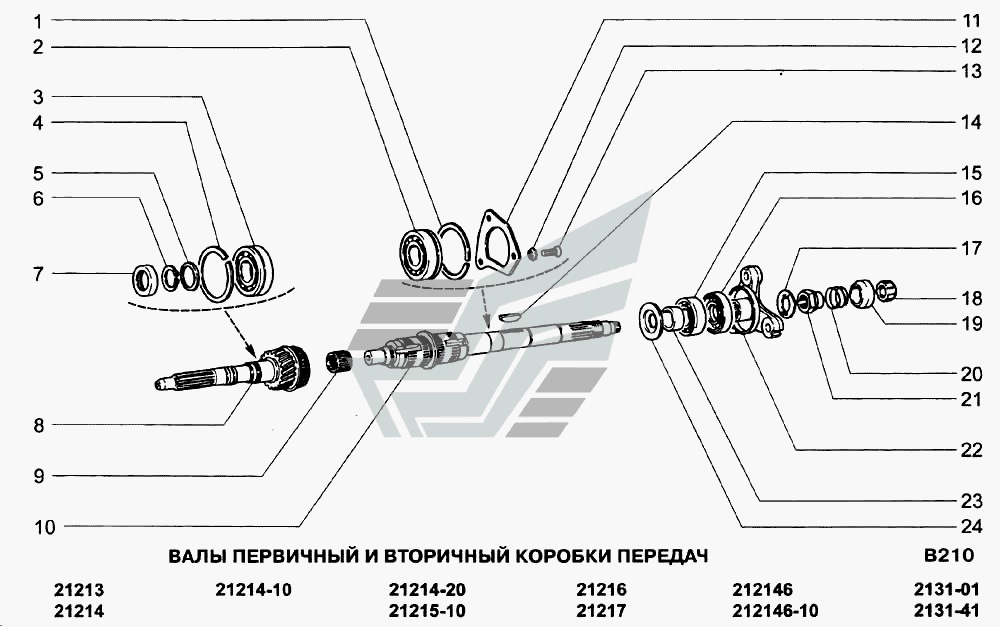 Схема кпп ваз 2123 5 ступка нива шевроле