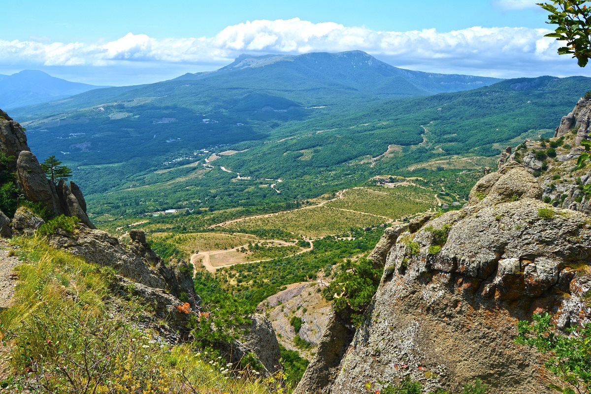 Регион гора. Демерджи панорама. Горы вид из Алушты. Гора (регион). Регион Крым фото.