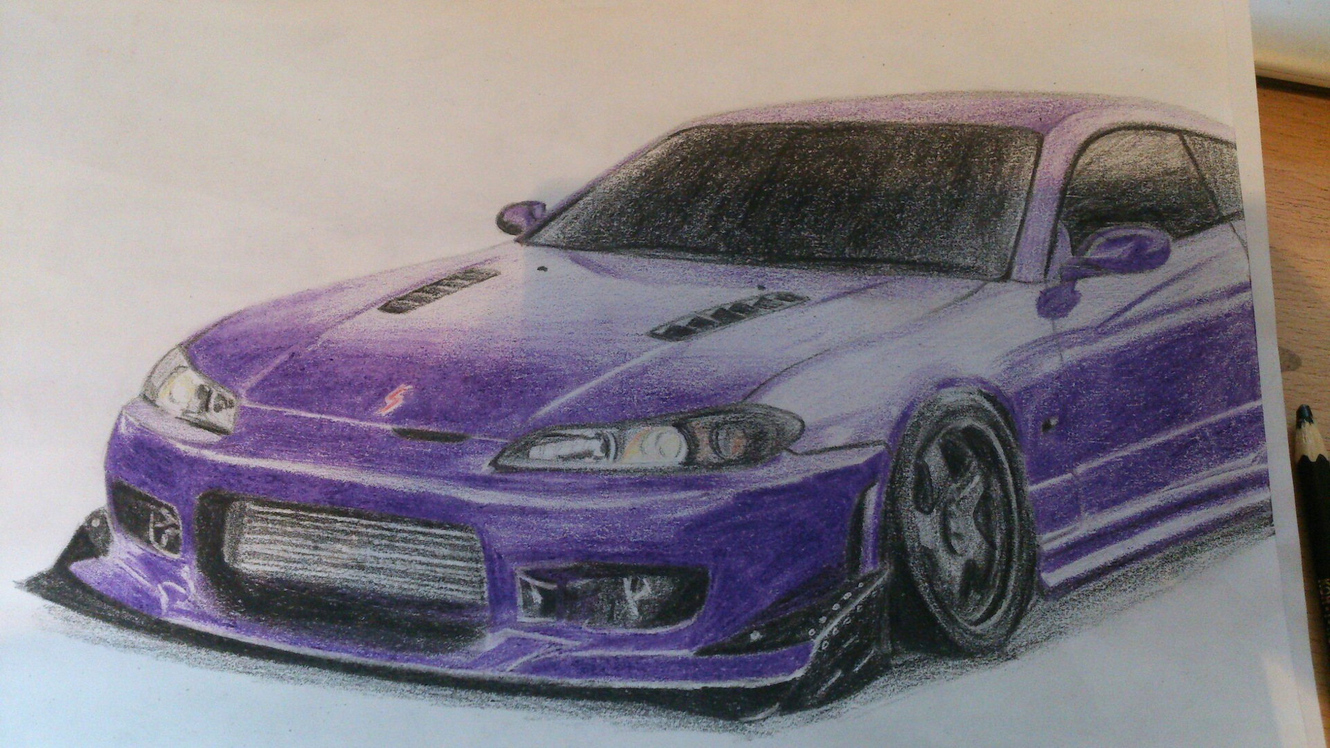 Nissan Silvia s13 эскиз