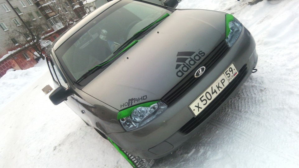 Передние фары — Lada Калина Универсал (1G), 1,6 л, 2009 года | тюнинг ...