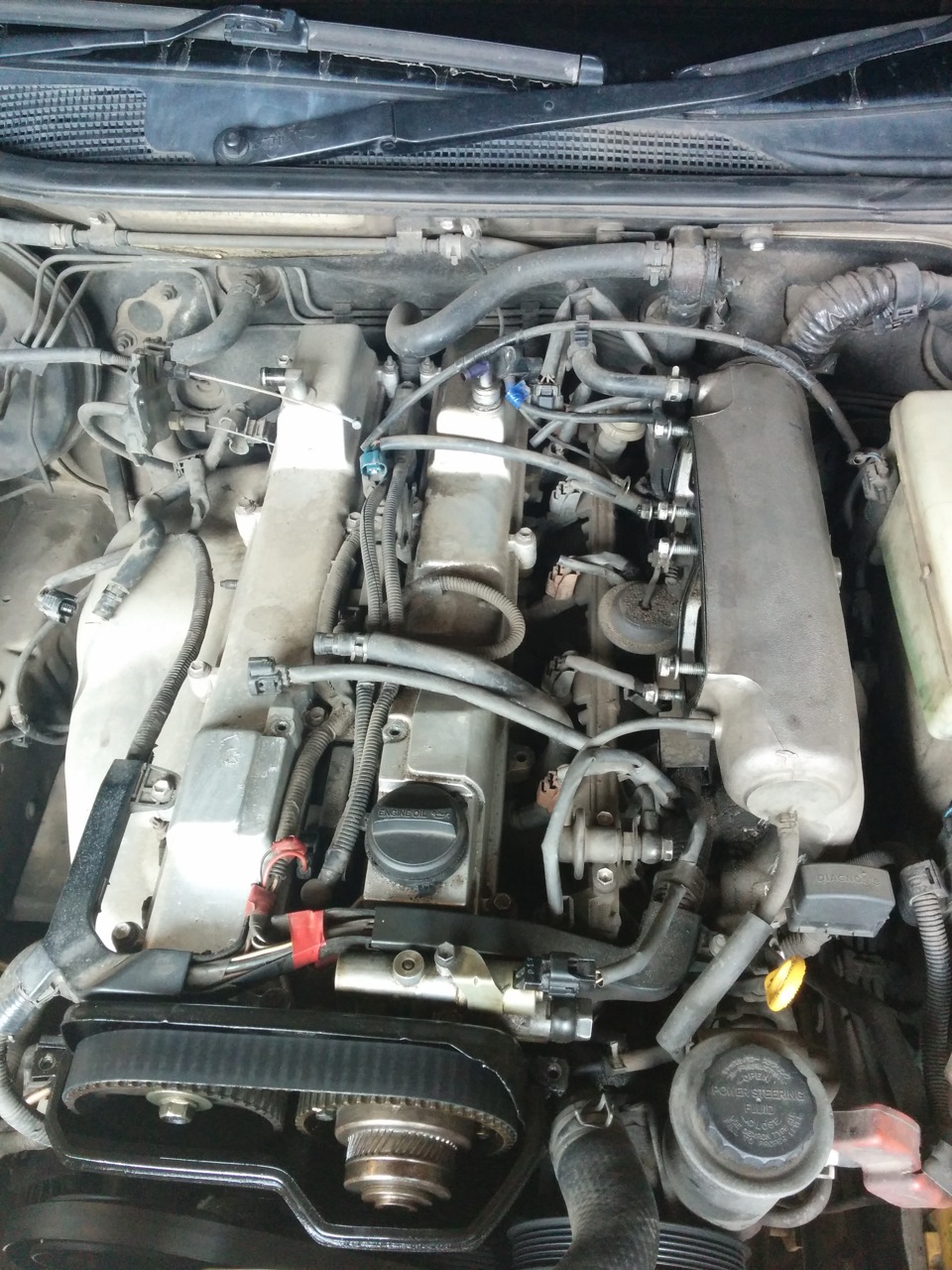 2 gz датчики расположение замена сальника на распредвалу - Toyota Mark II (100), 2,5 л, 1996 года своими р