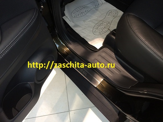 Накладки на пороги "НИССАН X-ТРЕЙЛ" 2015 г.- — ЗАЩИТА АВТОМОБИЛЯ на DRIVE2