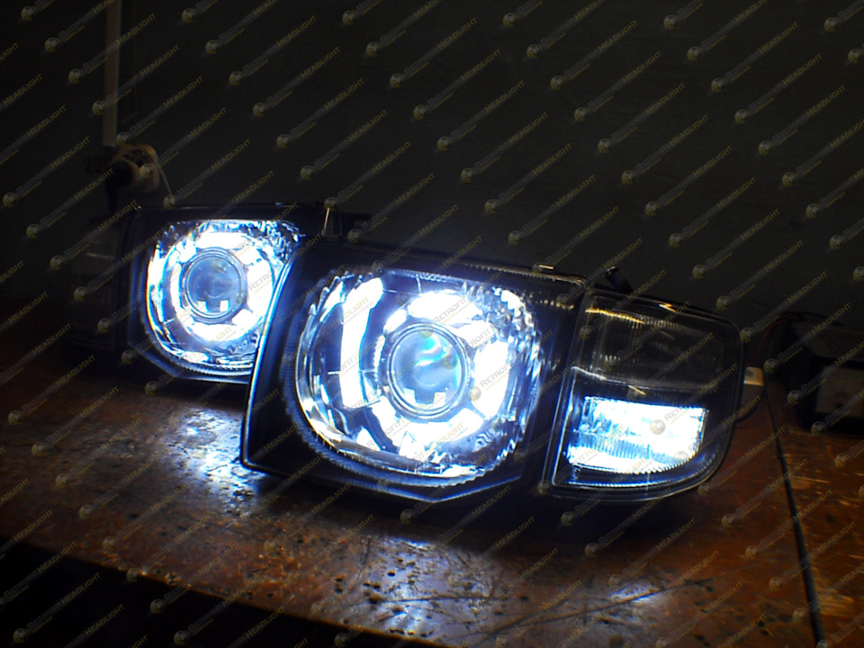 Светодиодные фары Mitsubishi Pajero 2 97-99 — Ledstudio на DRIVE2