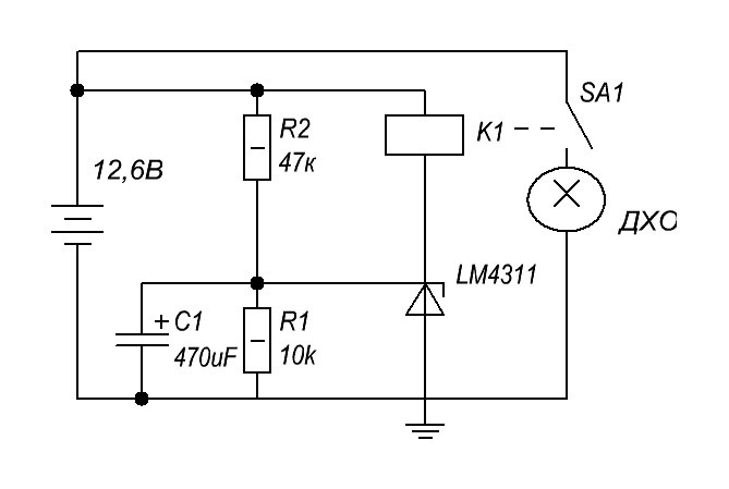 Включение дхо по напряжению схема