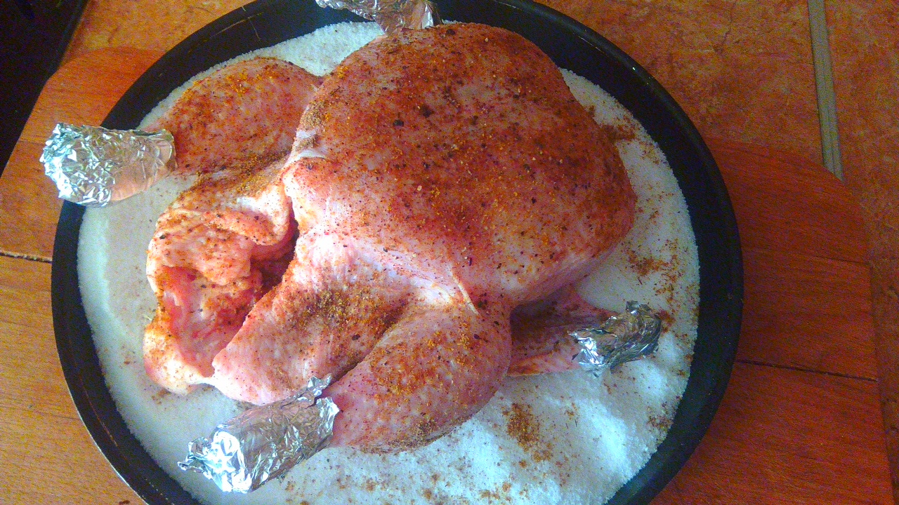 Курица в соли в духовке рецепт с фото пошаговый