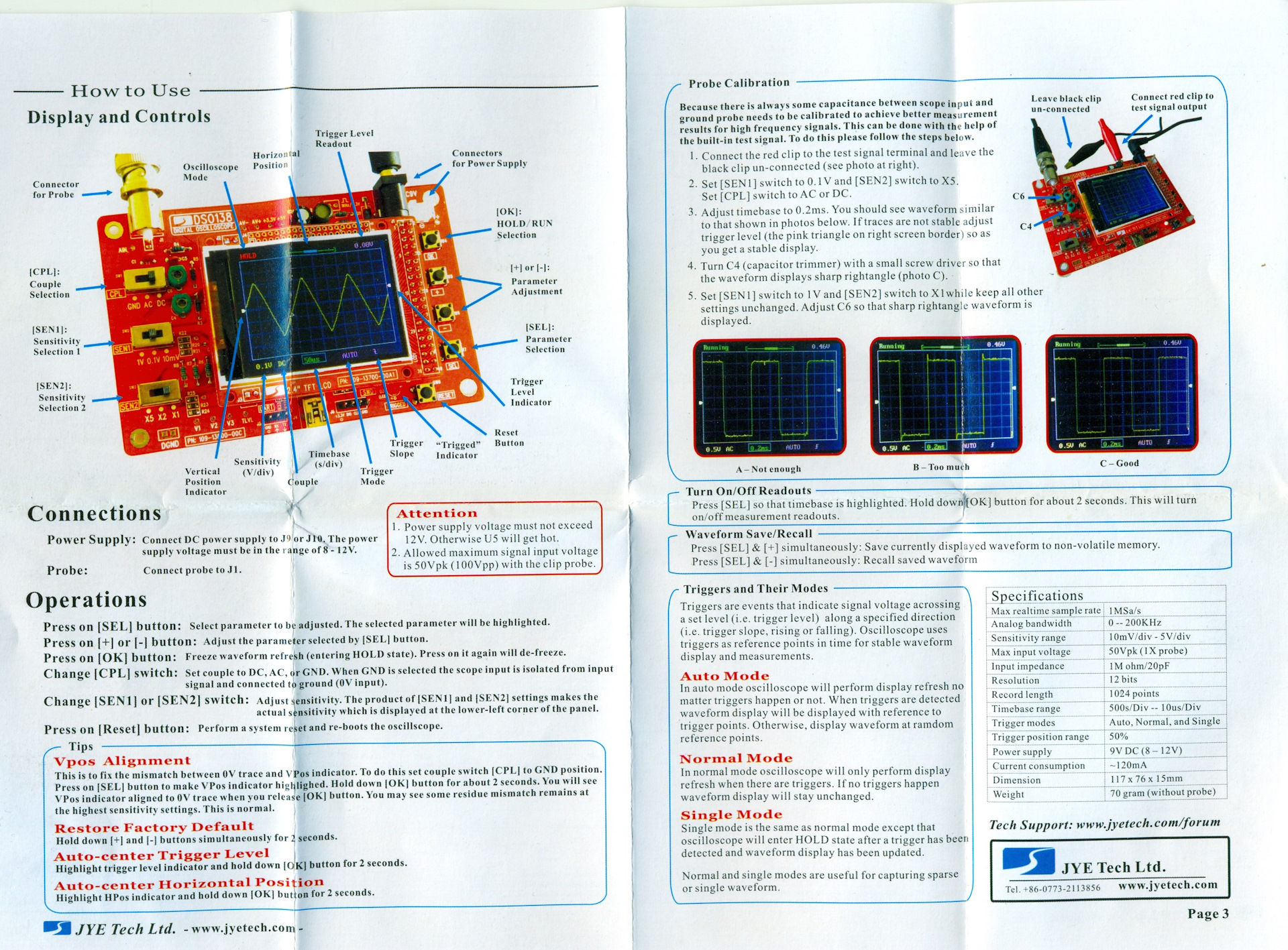 Осциллограф dso138 схема