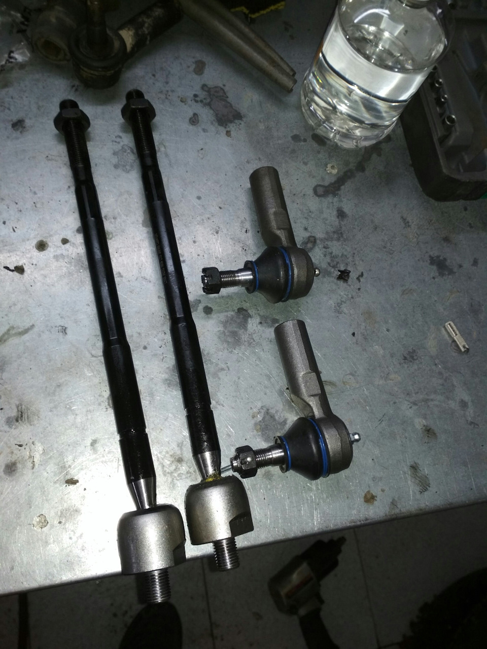 Замена рулевых тяг и наконечников, регулировка развал-схождения ...