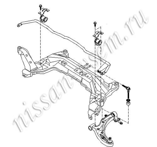Передняя подвеска ниссан альмера классик схема