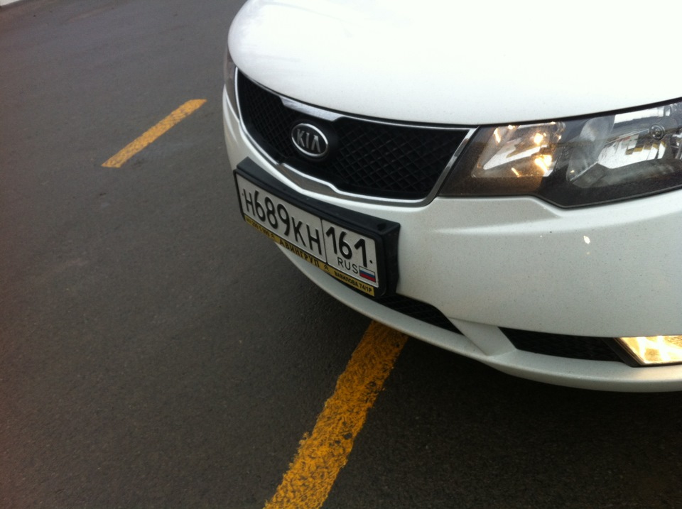 Новый подиум под номерной знак — KIA Cerato (2G), 1,6 л, 2009 года ...