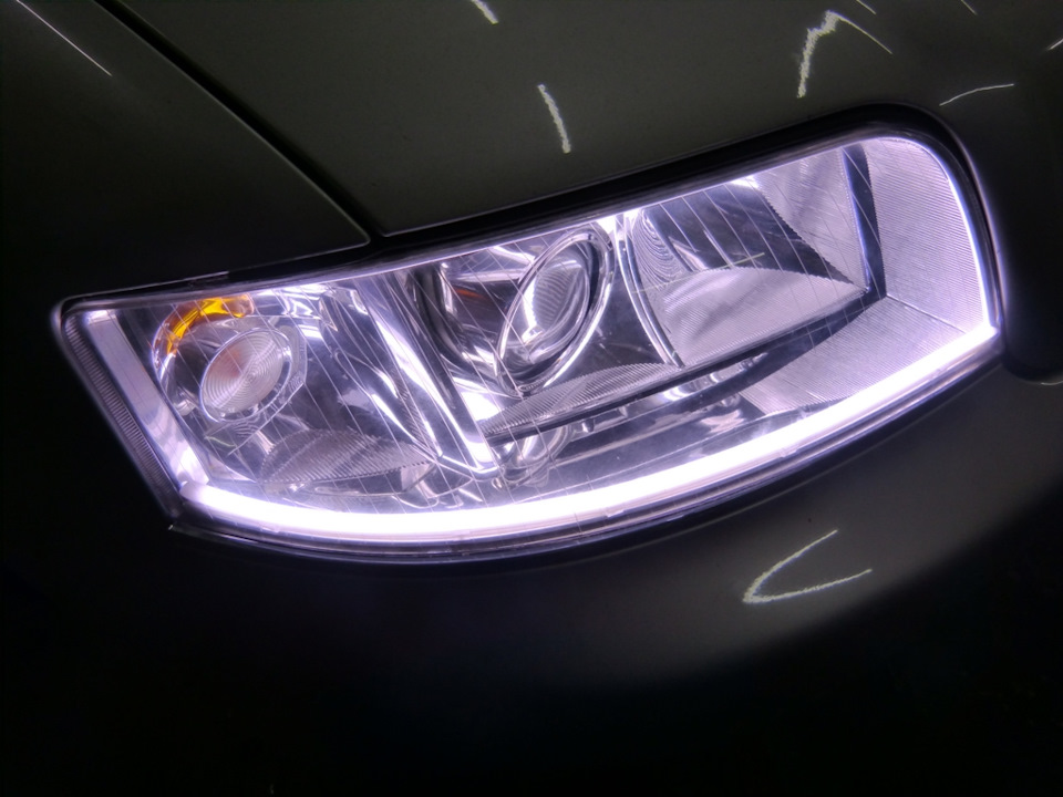Audi A6 – Установка гибких DRL (дневных ходовых огней) с функцией ...