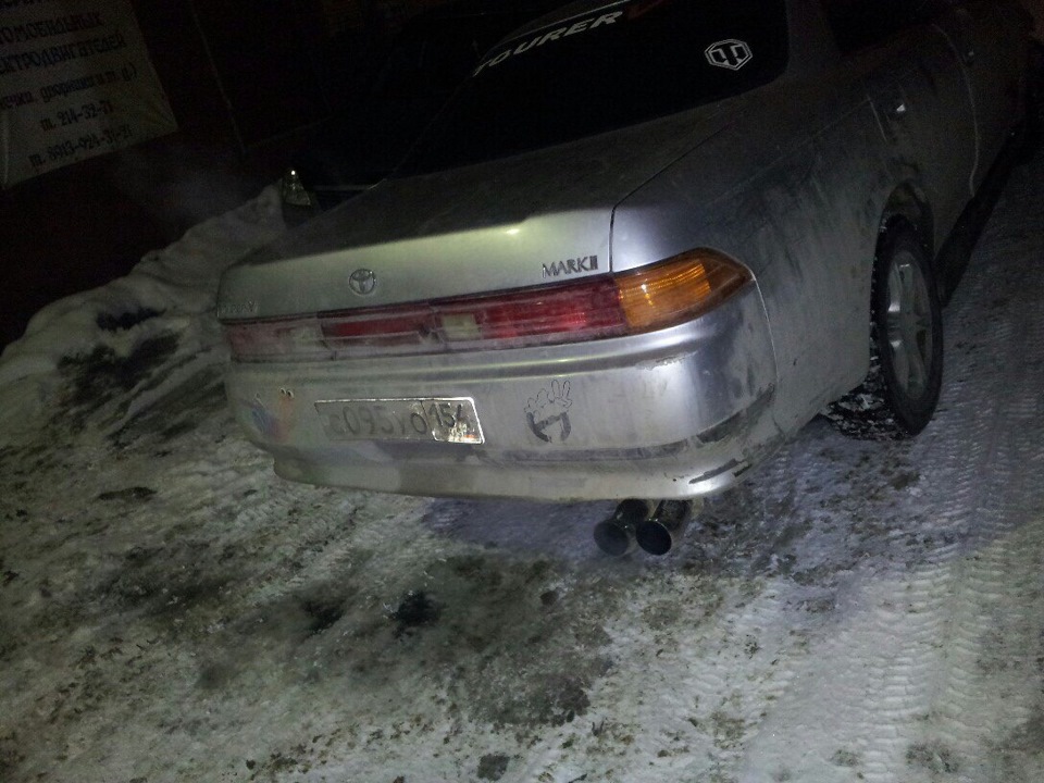 Новый выхлоп из 63 трубы — Toyota Mark II (90), 2,5 л., 1995 года ...