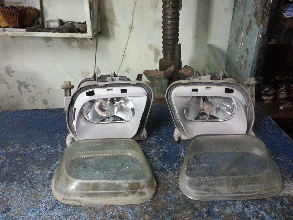 Полировка фар — Mercedes-Benz E-class (W210), 2,2 л, 1996 года | своими ...