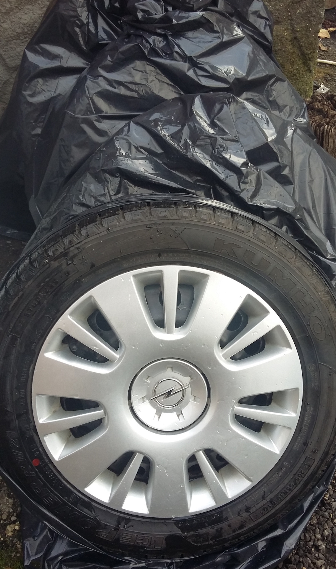 купил себе колёса с зимкой) — Opel Astra H GTC, 1,8 л, 2007 года | шины ...